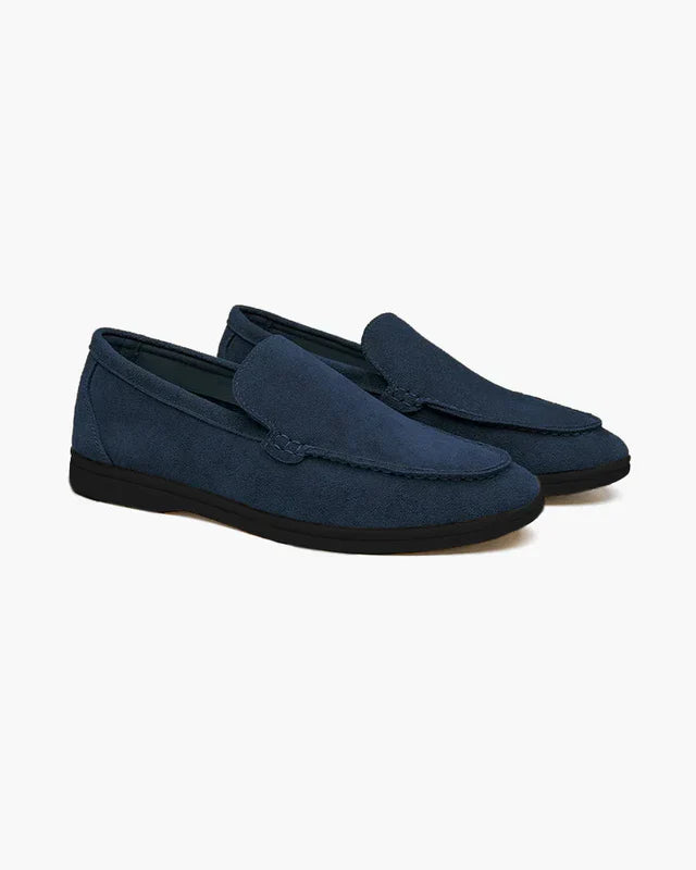 Premium Wildleder Loafers – Schwarze Sohlen