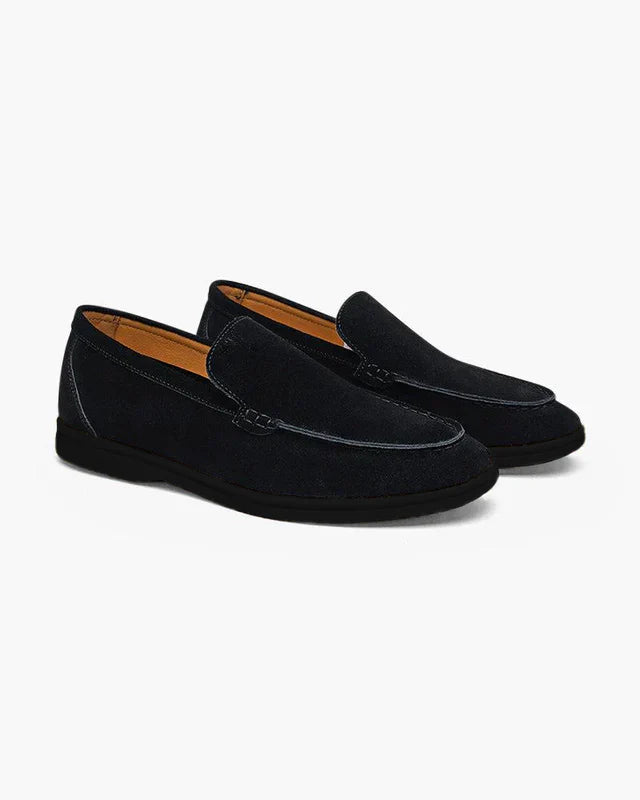 Premium Wildleder Loafers – Schwarze Sohlen